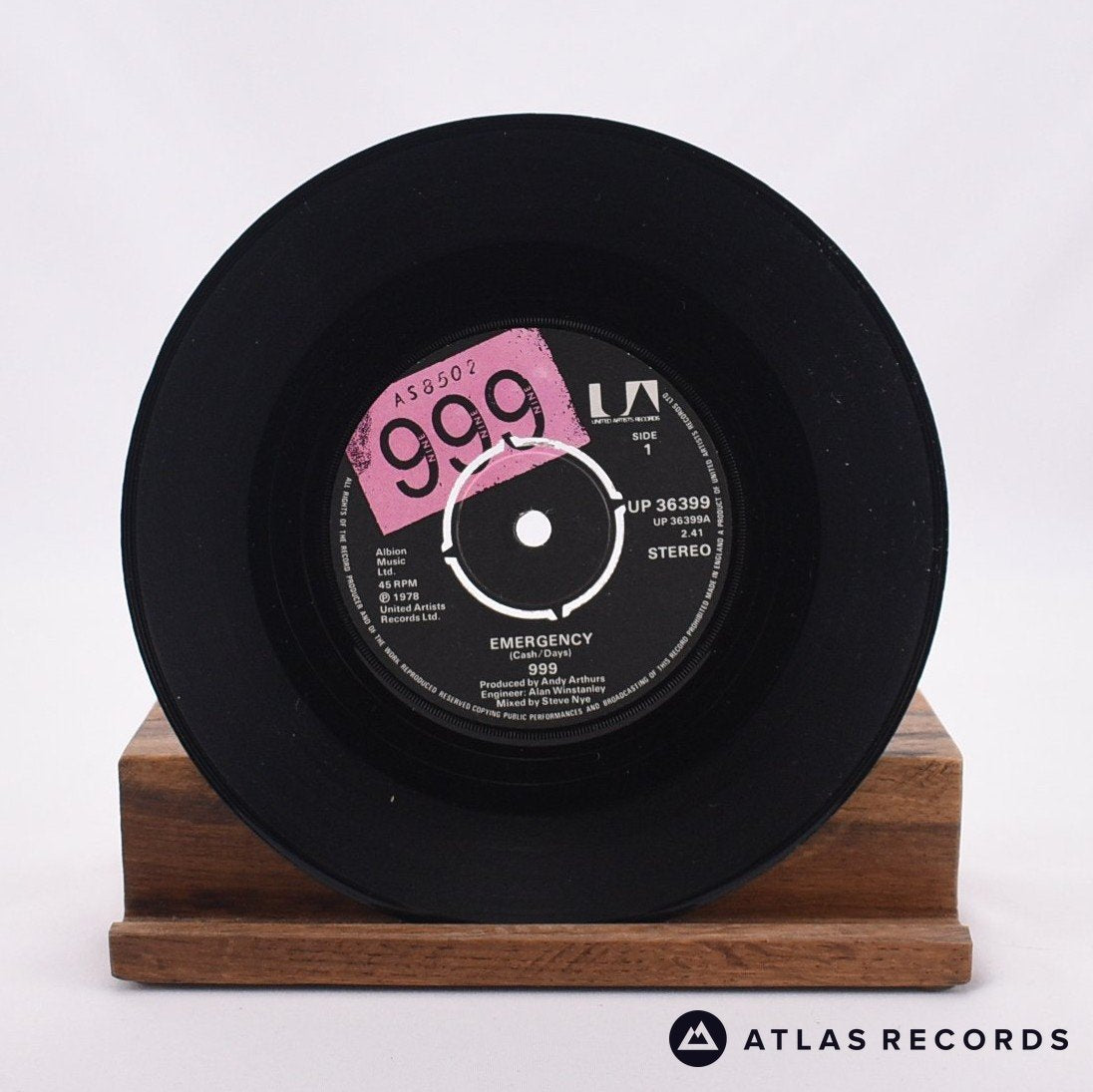 999 - Emergency - 7" Vinyl Record - EX/EX
