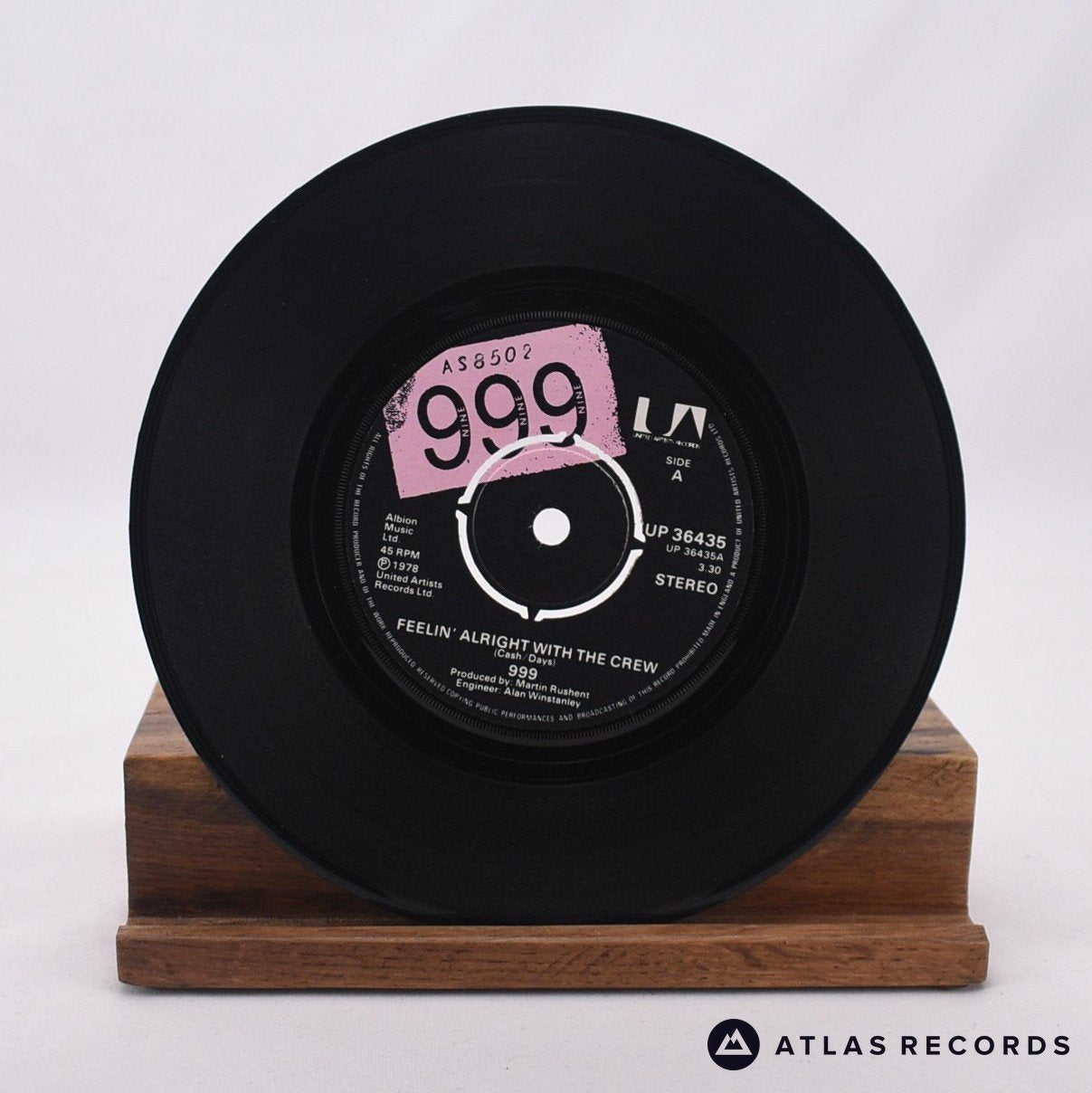 999 - Feelin' Alright With The Crew - 7" Vinyl Record - VG+/EX