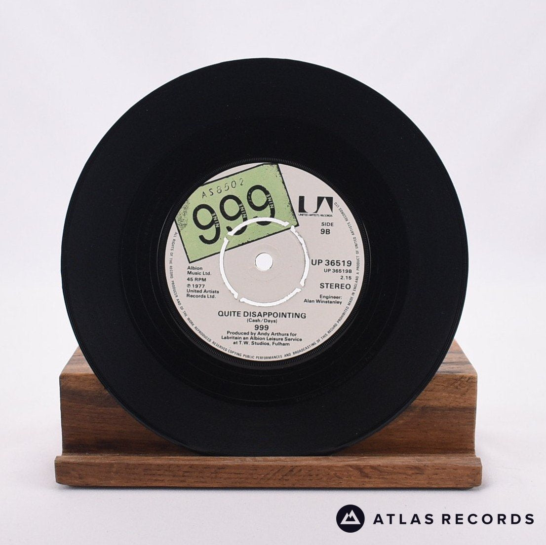 999 - I'm Alive C/W Quite Disappointing - 7" Vinyl Record - VG+/EX