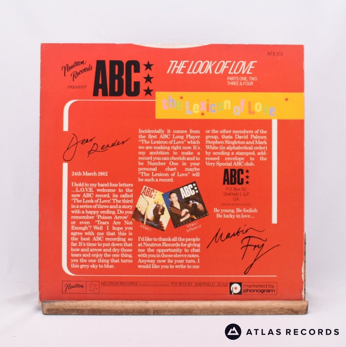 ABC - The Look Of Love - 12" Vinyl Record - VG+/VG+