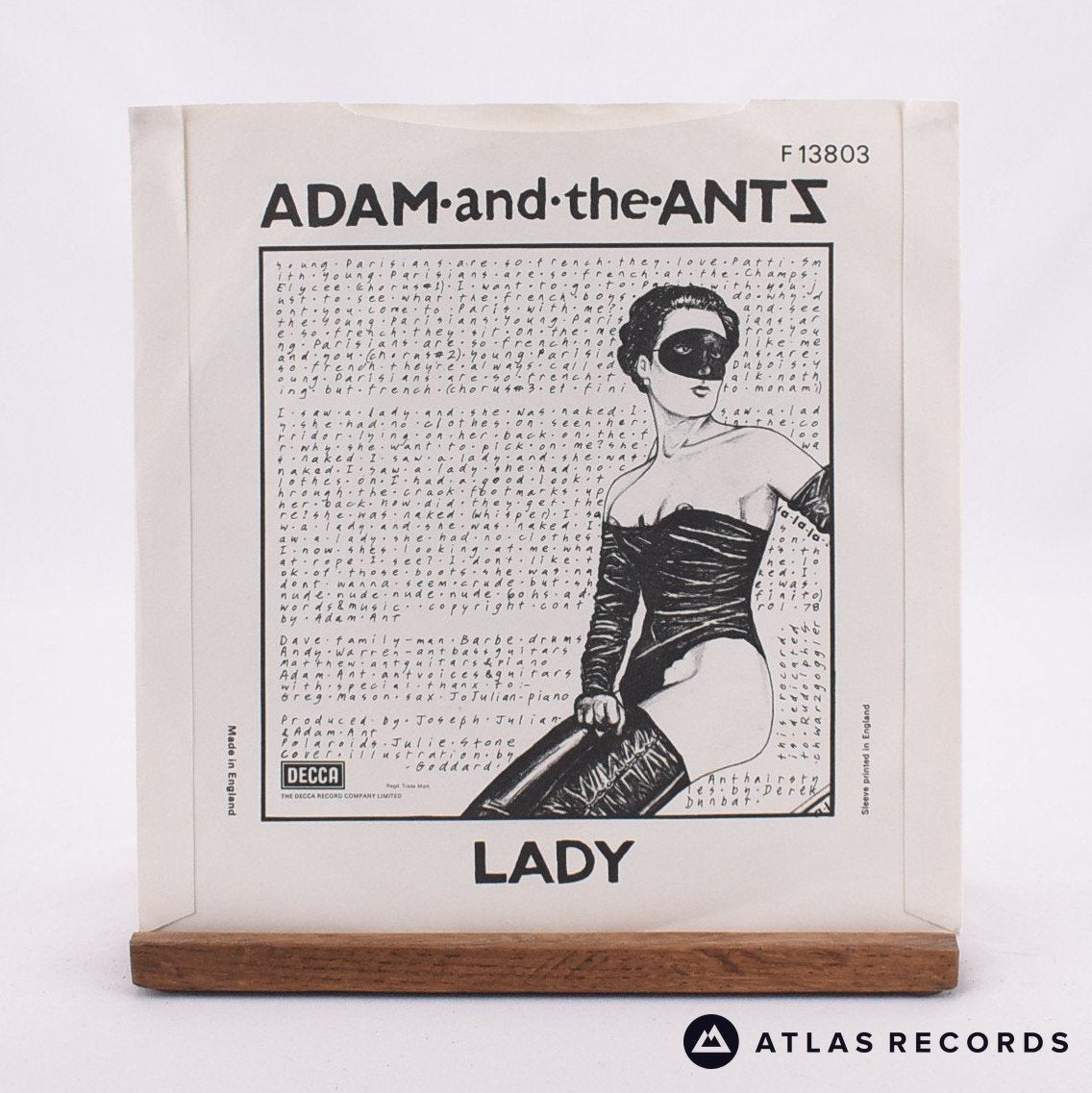 Adam And The Ants - Young Parisians - 7" Vinyl Record - EX/EX