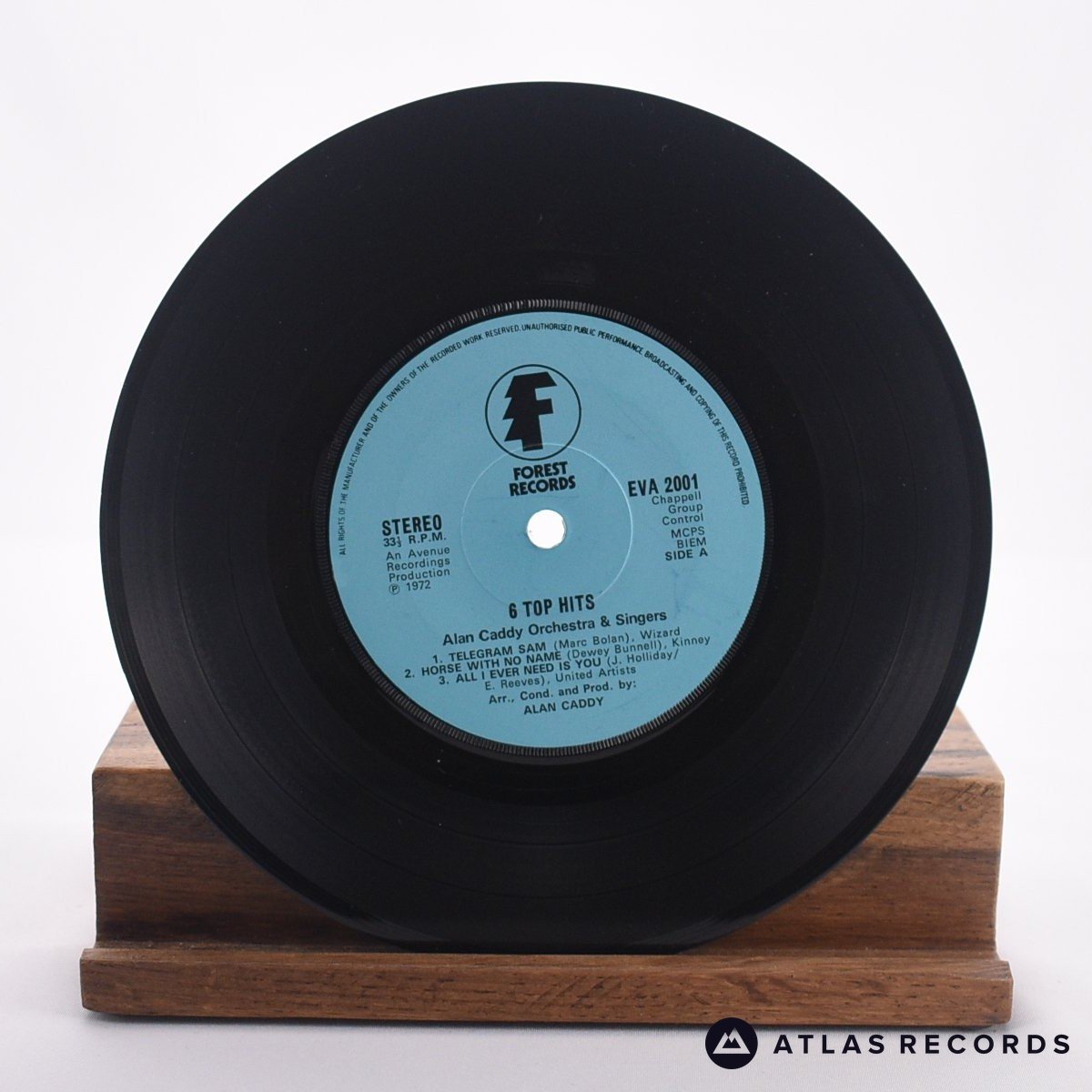 Alan Caddy Orchestra & Singers - 6 Top Hits - 7" Vinyl Record - VG+/VG+
