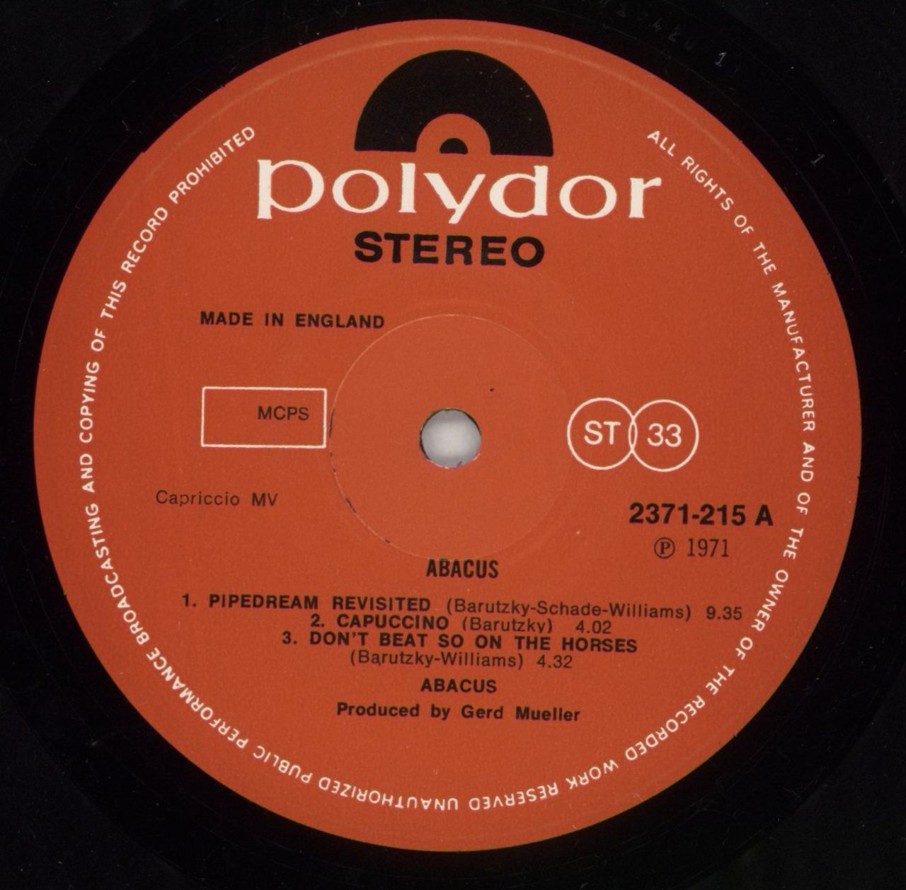 Abacus Abacus UK Vinyl LP