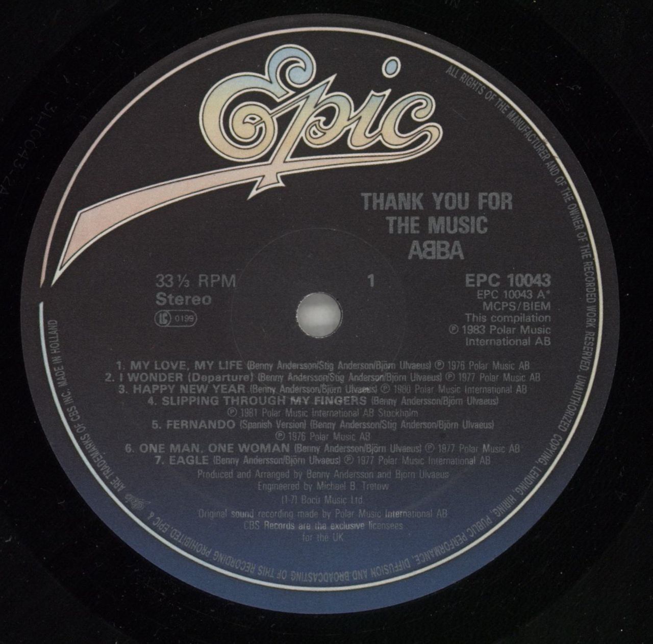 Abba Thank You For The Music: A Collection Of Love Songs - Sticker - Shrink UK Vinyl LP
