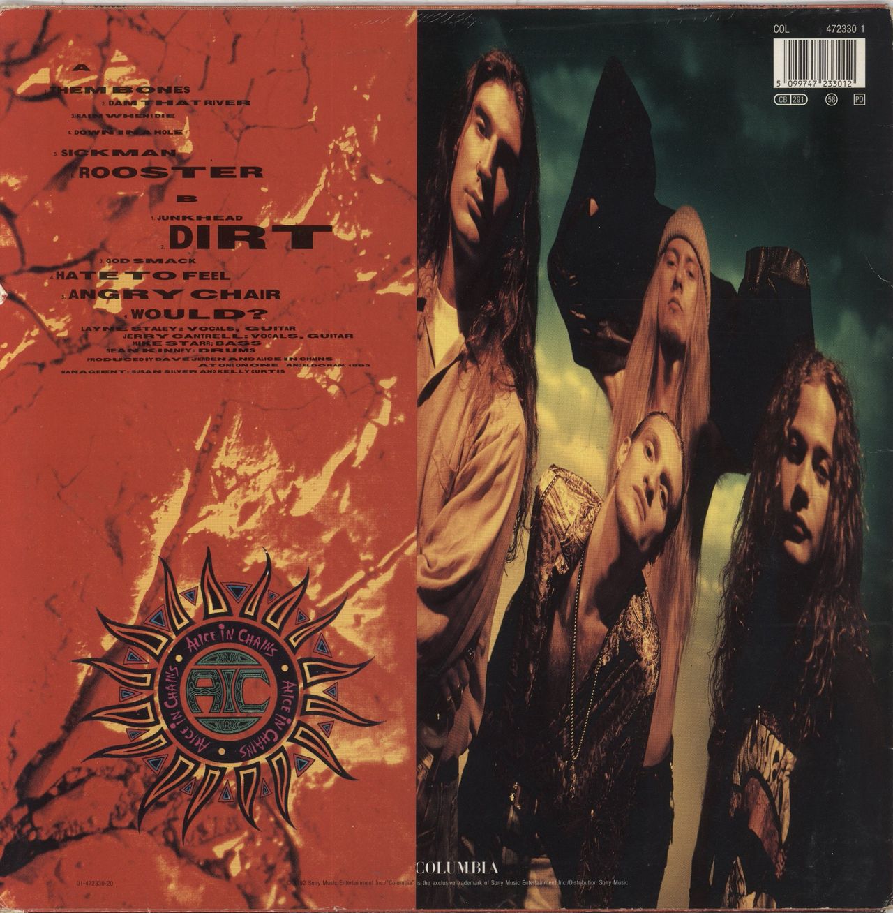 Alice In Chains Dirt - VG UK Vinyl LP