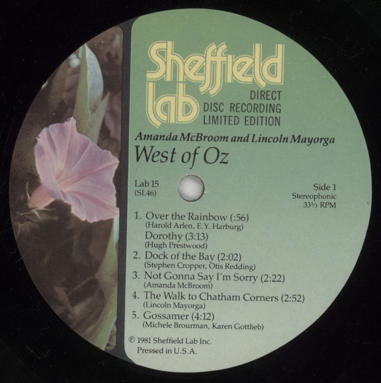 Amanda McBroom West Of Oz - Direct To Disc US Vinyl LP