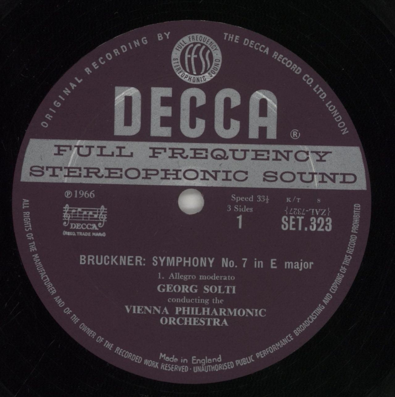 Anton Bruckner Symphony No. 7 in E Major / Siegfried Idyll UK 2-LP vinyl set