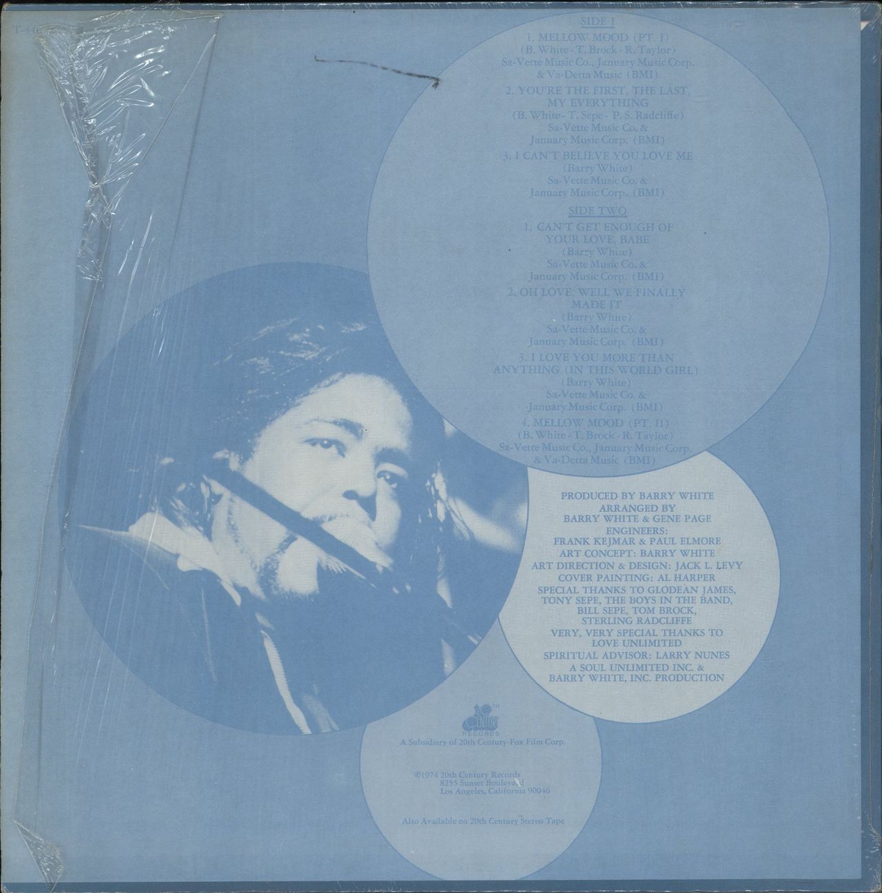 Barry White Can't Get Enough US Vinyl LP