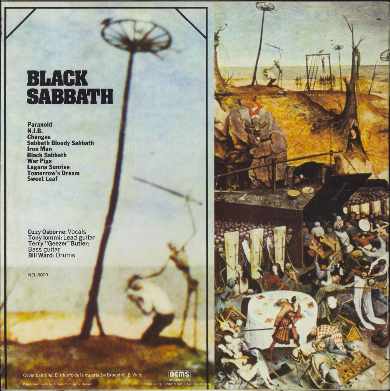 Black Sabbath Greatest Hits Dutch Vinyl LP