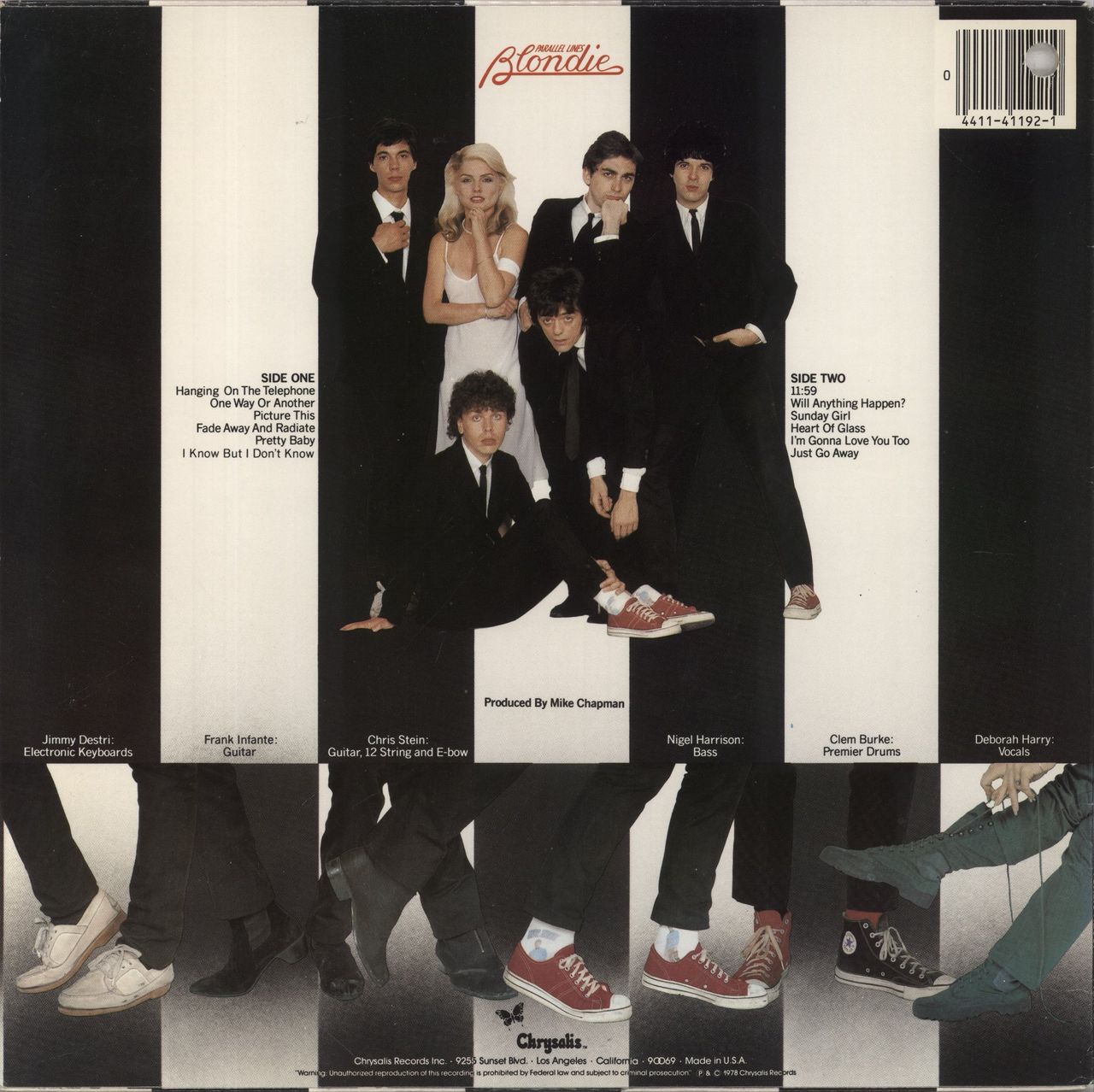 Blondie Parallel Lines US Vinyl LP