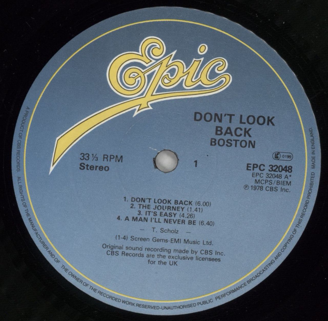 Boston Don't Look Back - Shrink UK Vinyl LP