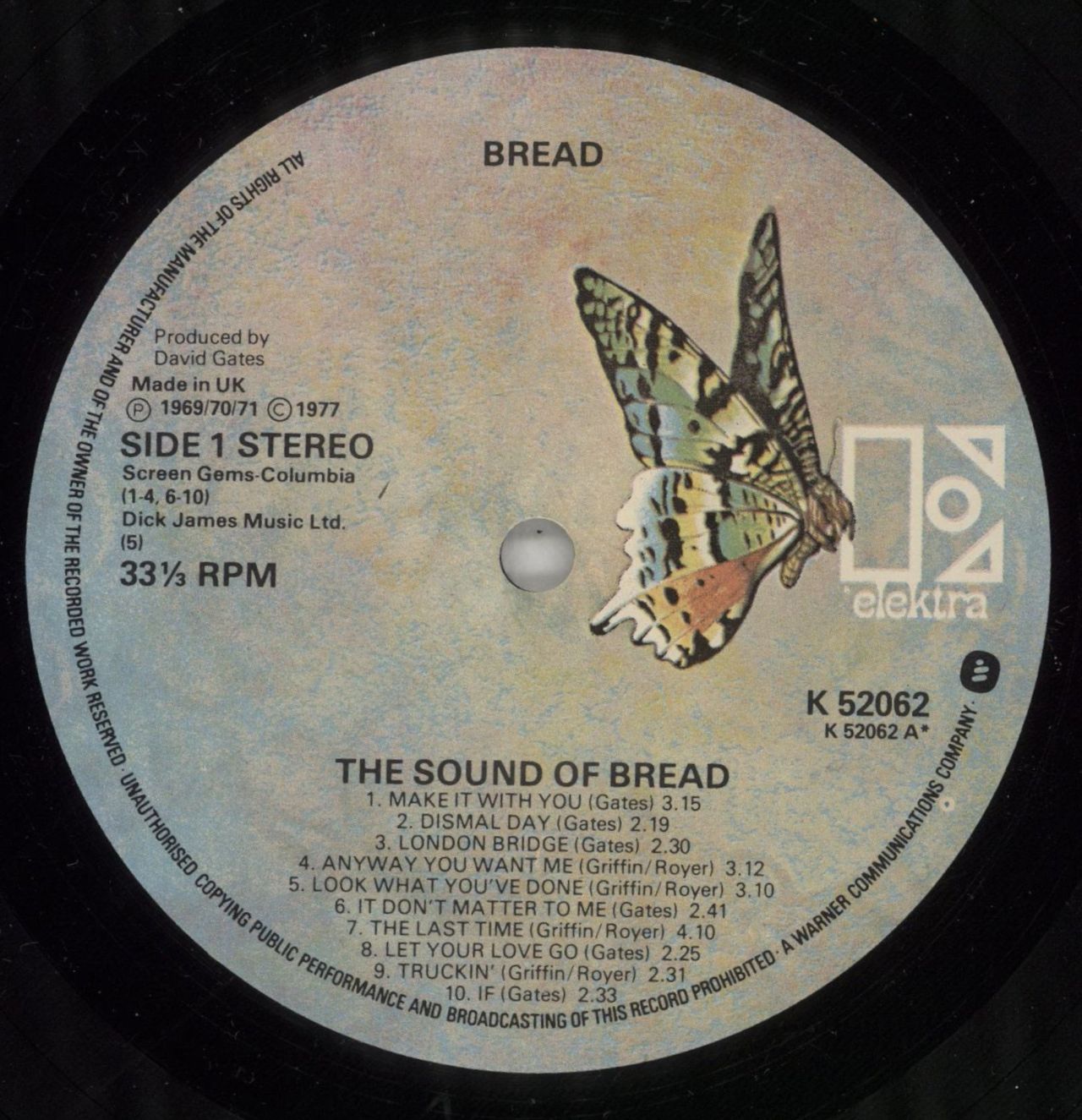 Bread The Sound Of Bread - 2nd UK Vinyl LP
