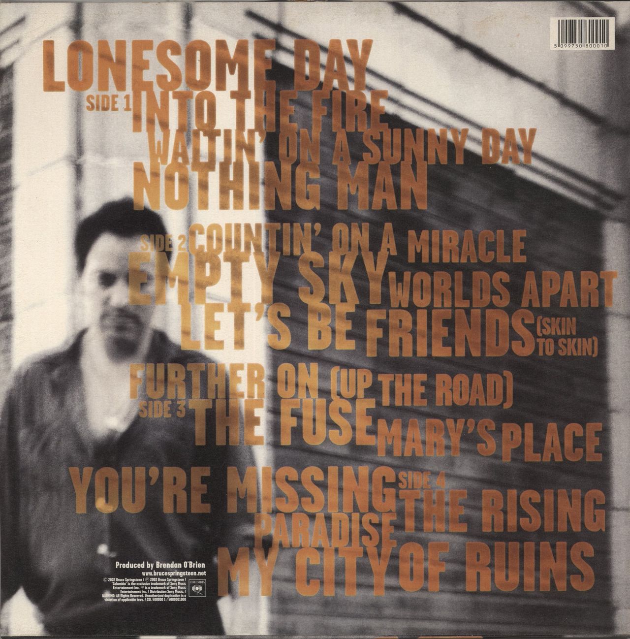Bruce Springsteen The Rising - 1st - VG/EX UK 2-LP vinyl set
