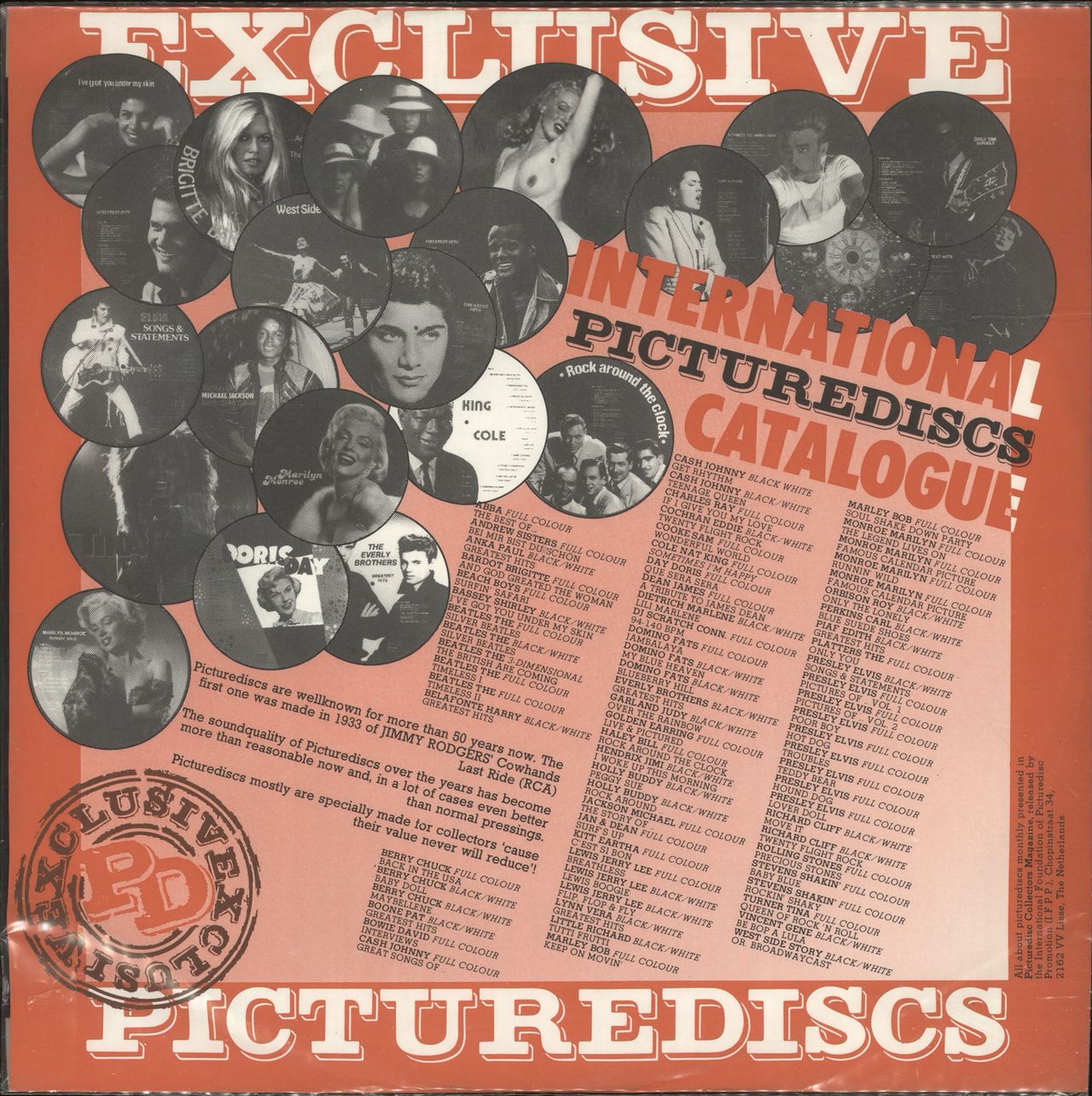 Buddy Holly The Unforgettable Buddy Holly Live Danish Picture disc LP