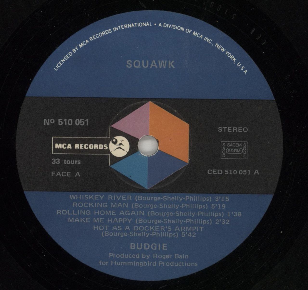Budgie Squawk - 1st French Vinyl LP