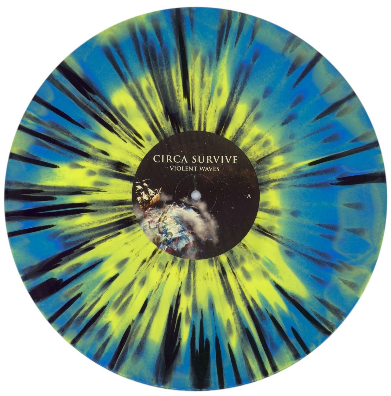 Circa Survive Violent Waves - Yellow and Blue Swirl w/ Black Splatter UK 2-LP vinyl set
