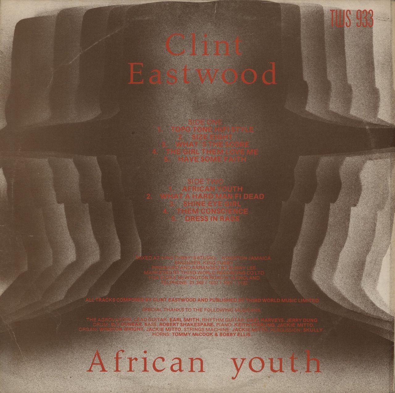 Clint Eastwood (Reggae) African Youth UK Vinyl LP