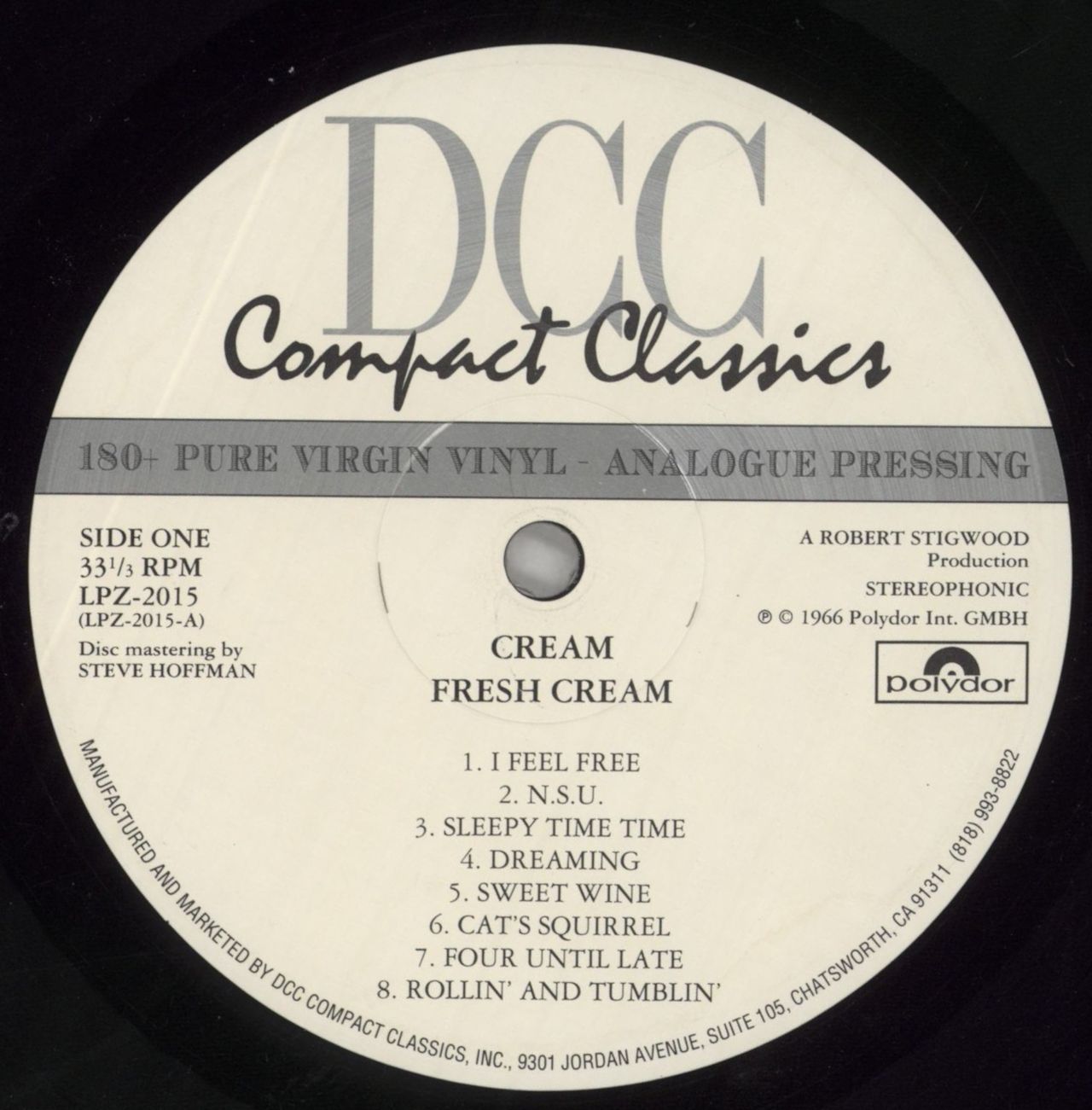 Cream Fresh Cream US Vinyl LP