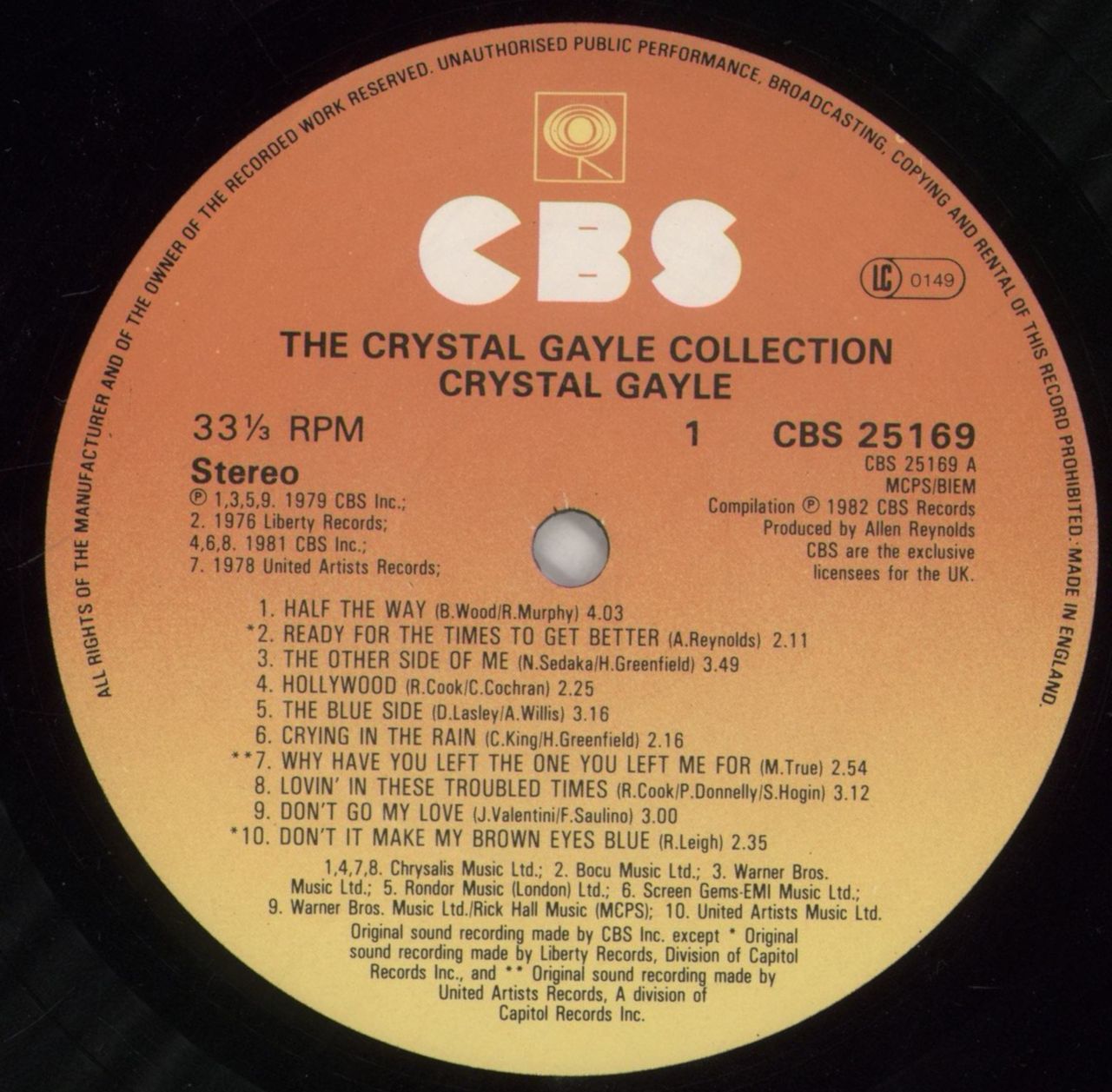 Crystal Gayle The Crystal Gayle UK Vinyl LP