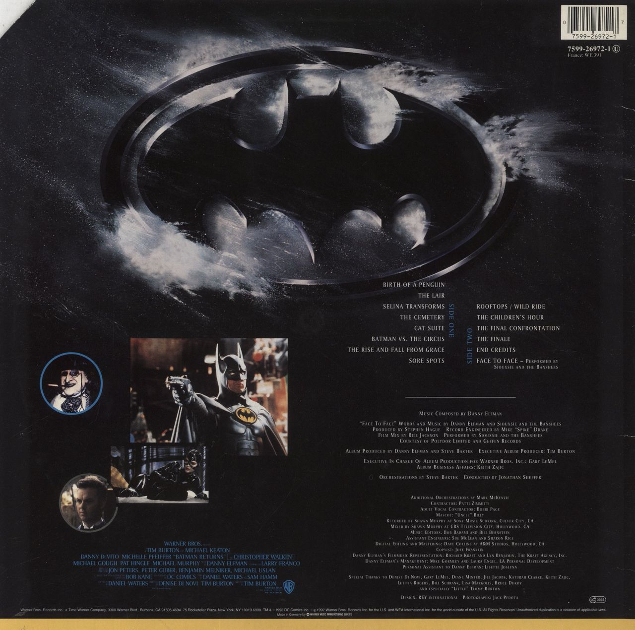 Danny Elfman Batman Returns German Vinyl LP