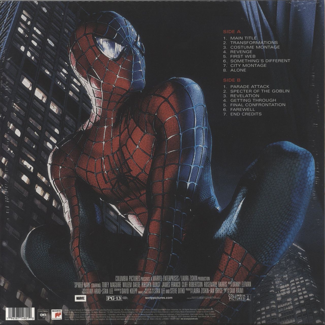 Danny Elfman Spider-Man - 20th Anniversary - 180 Gram Vinyl - Sealed US Vinyl LP