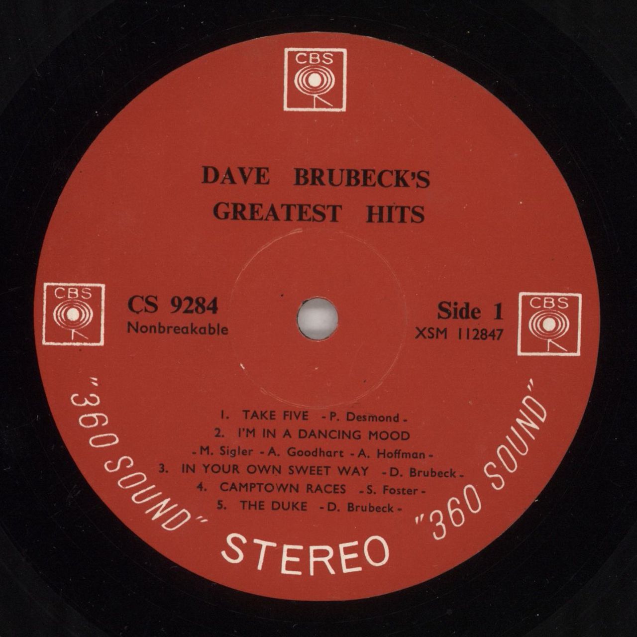 Dave Brubeck Greatest Hits - 1st US Vinyl LP