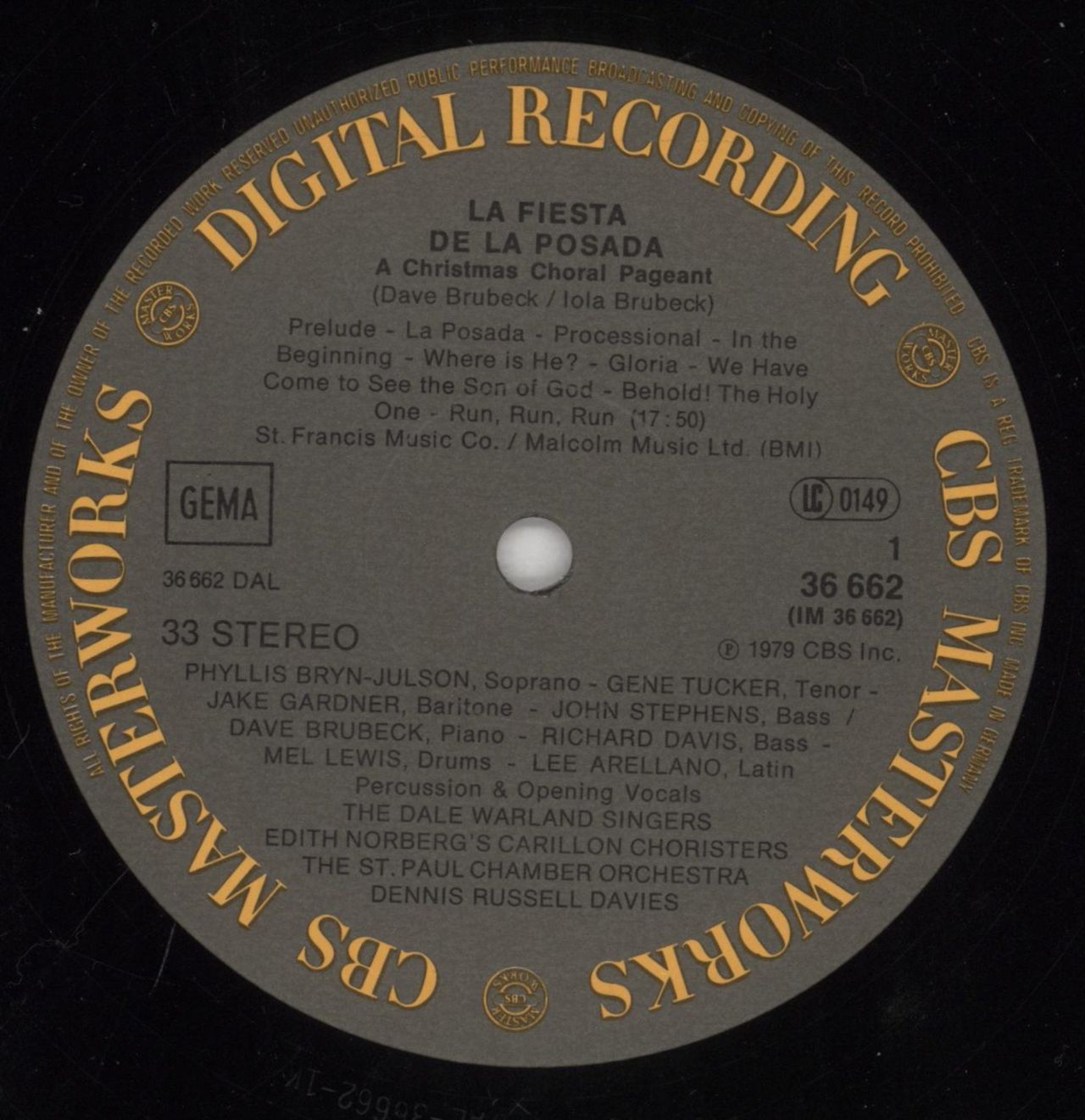 Dave Brubeck La Fiesta De La Posada Dutch Vinyl LP