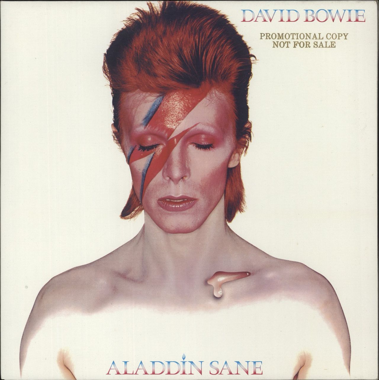 David Bowie Aladdin Sane - Clear Vinyl - Promo Stamped US Vinyl LP