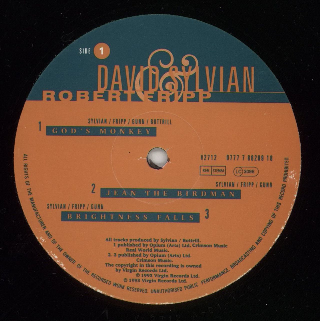 David Sylvian The First Day - VG UK 2-LP vinyl set