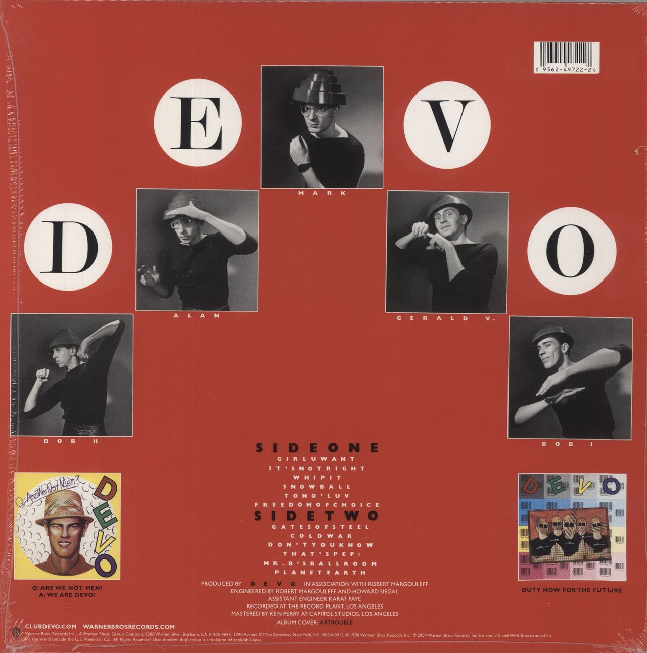 Devo Freedom Of Choice US Vinyl LP