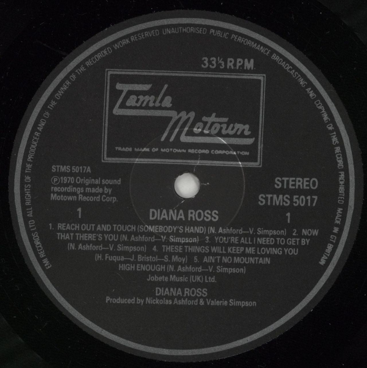 Diana Ross Diana Ross UK Vinyl LP