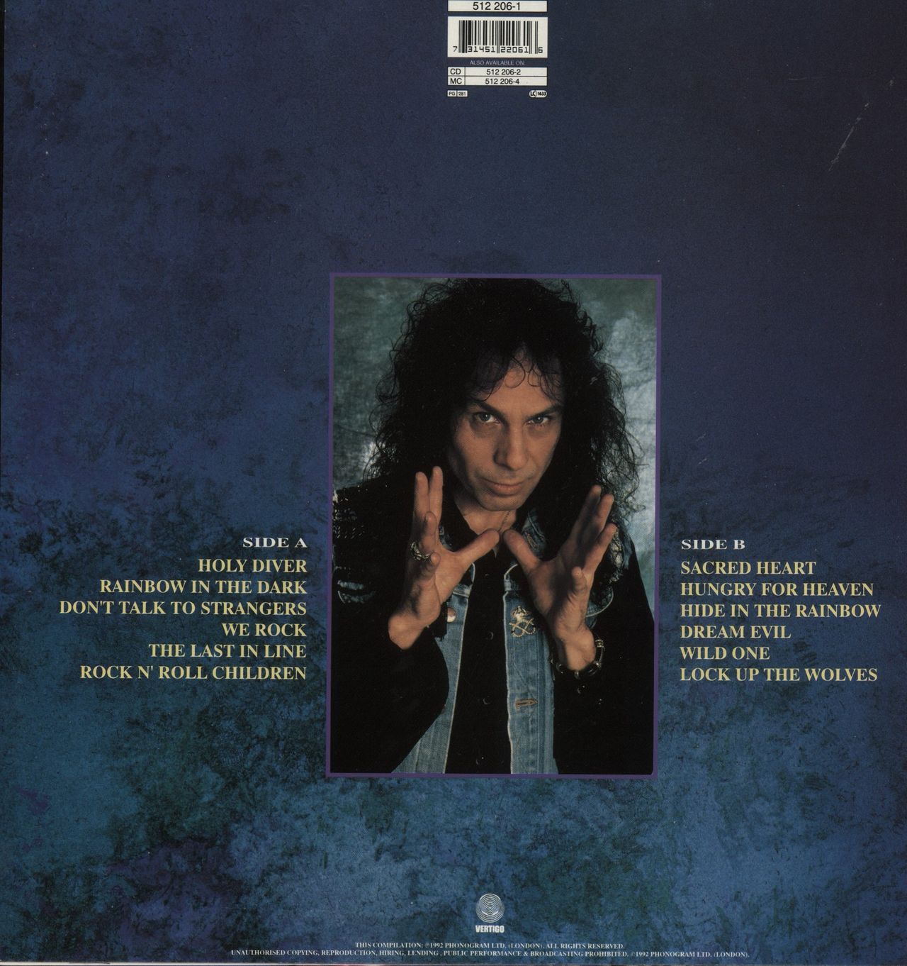 Dio Diamonds: The Best Of Dio UK Vinyl LP