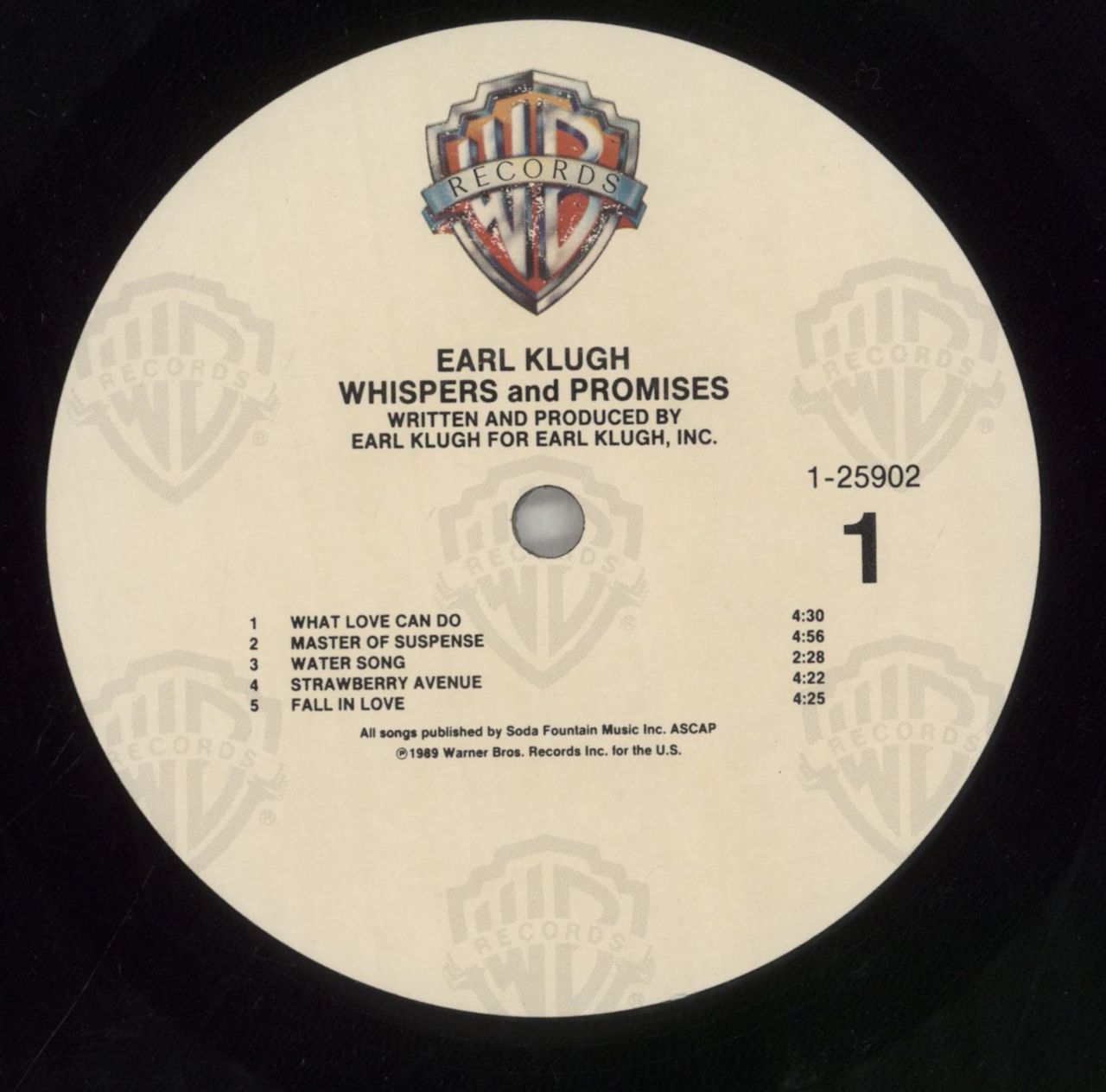 Earl Klugh Whispers And Promises - Gold promo stamped US Vinyl LP
