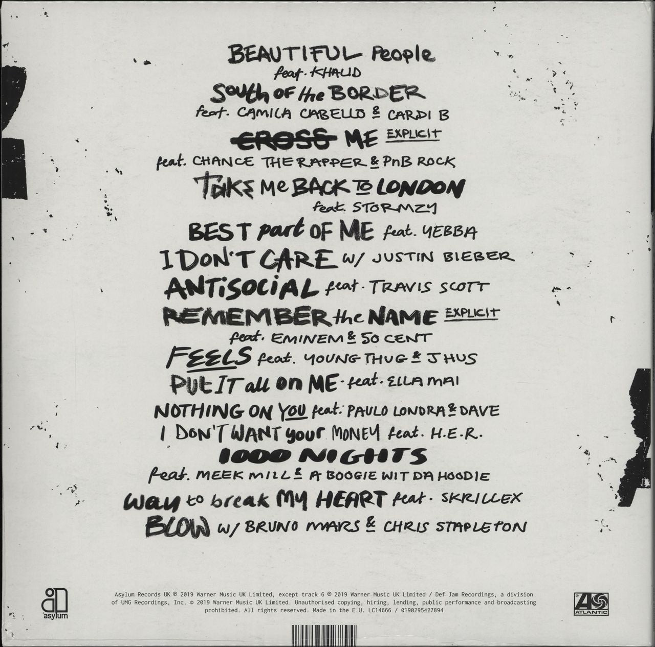 Ed Sheeran No.6 Collaborations Project - 180gram Vinyl - Sealed UK 2-LP vinyl set