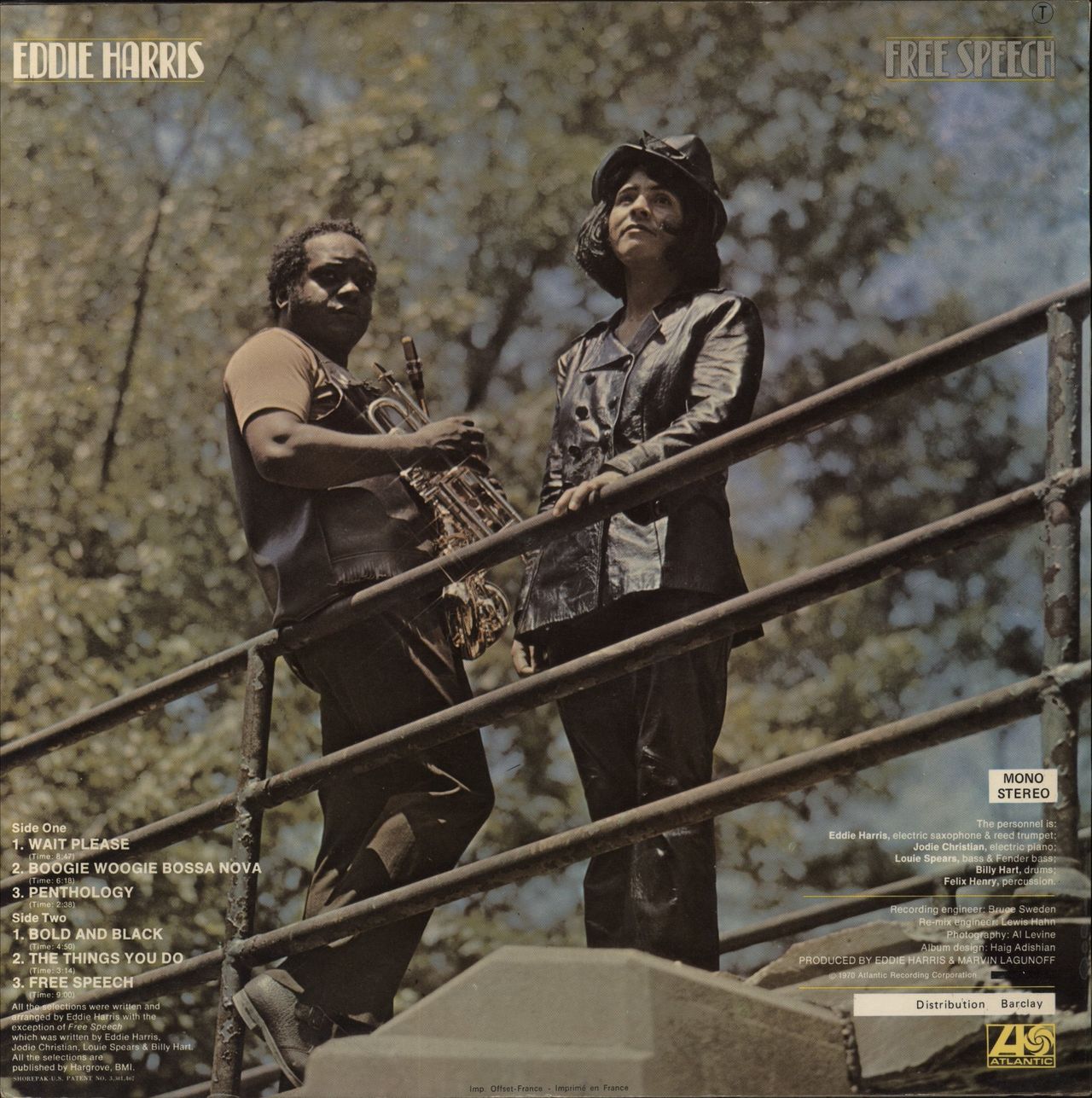 Eddie Harris Free Speech - 1st French Vinyl LP