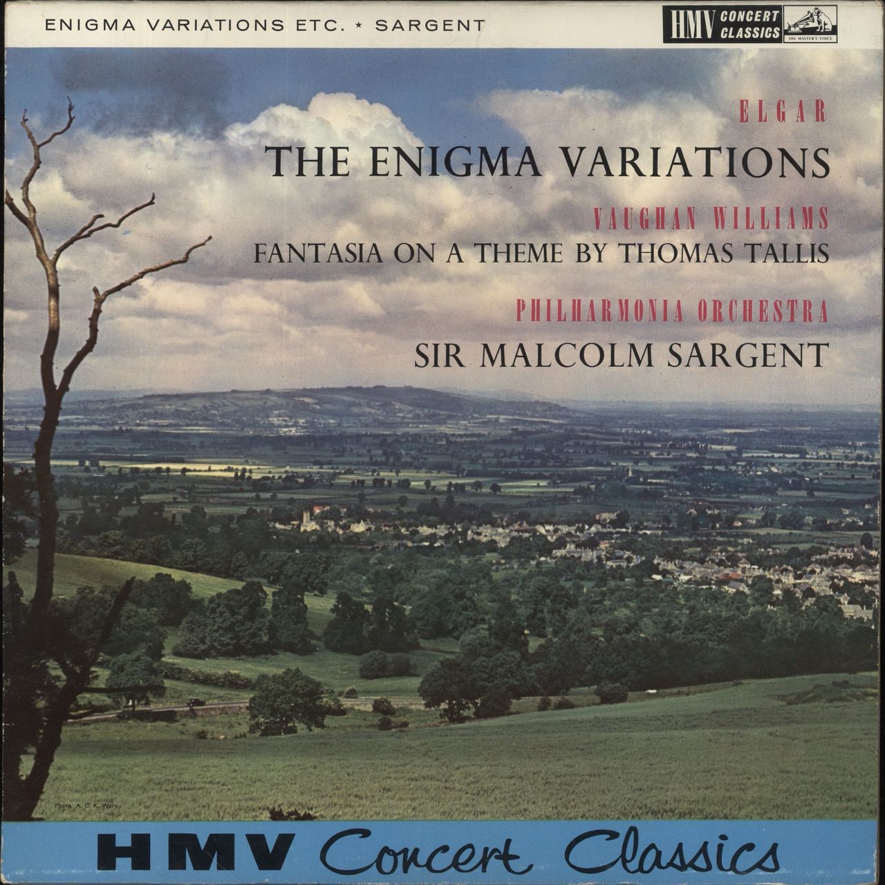 Edward Elgar Elgar: Enigma Variations / Williams: Fantasia On A Theme By Thomas Tallis UK Vinyl LP