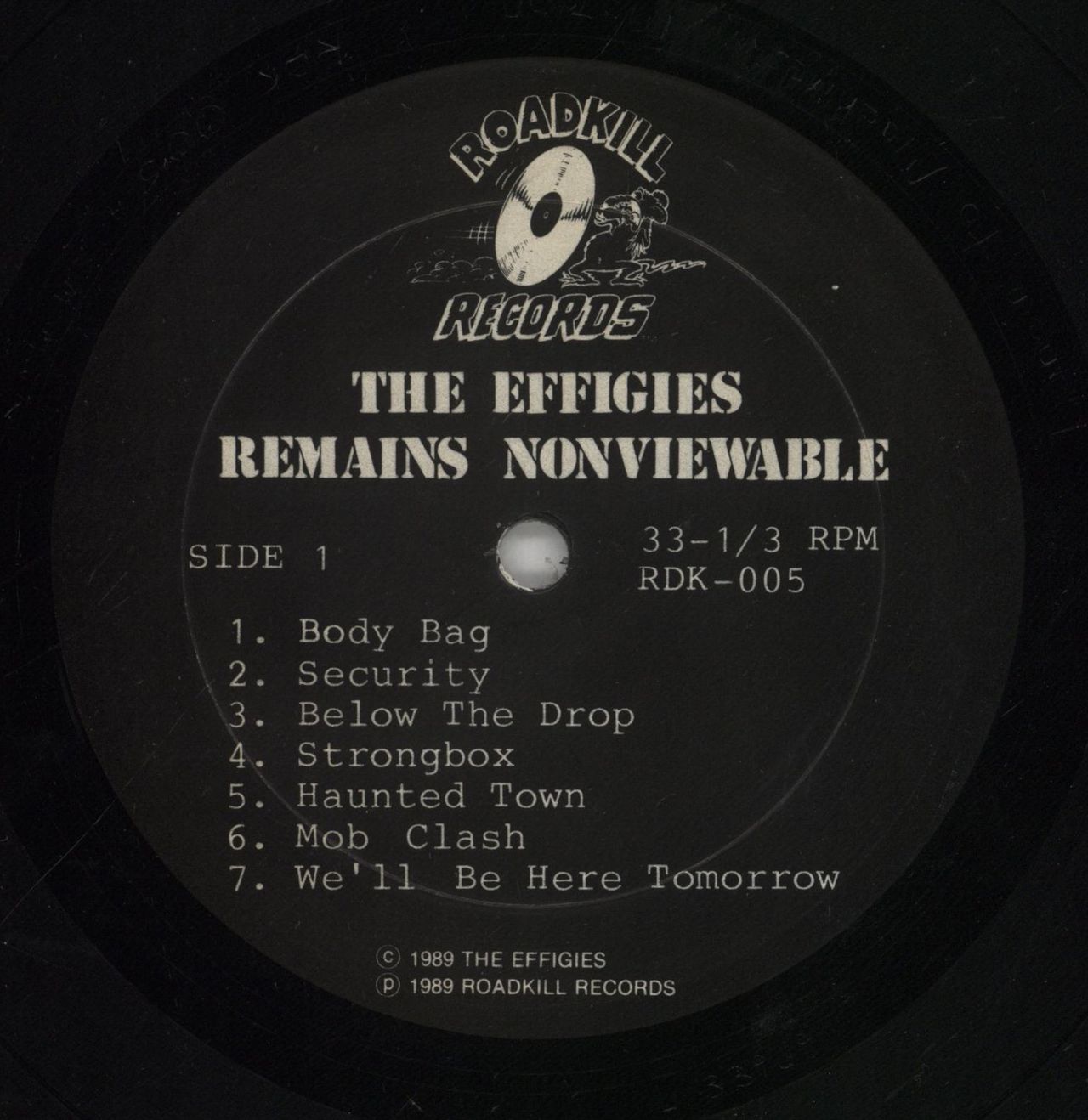 Effigies Remains Nonviewable US Vinyl LP