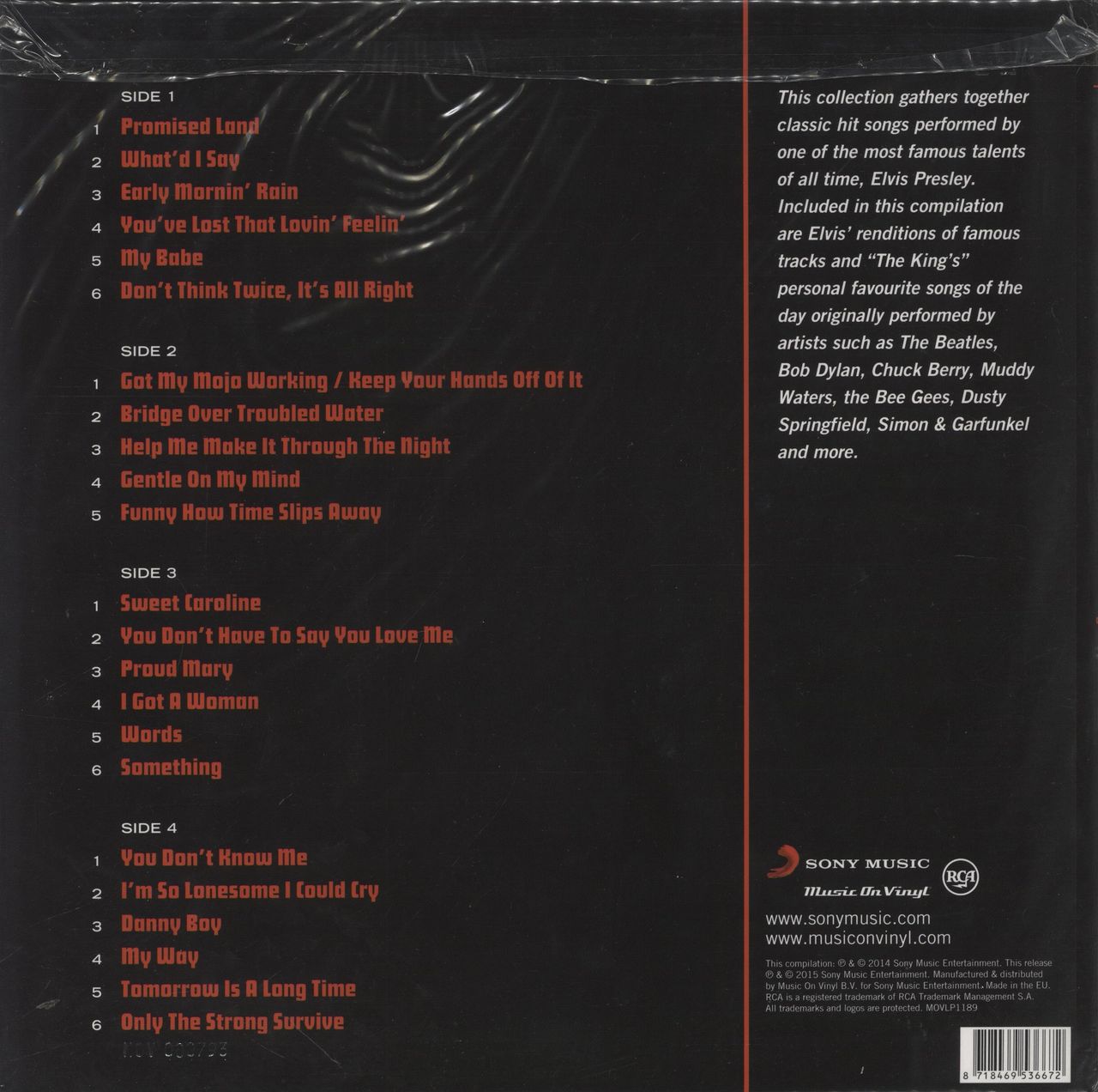 Elvis Presley Elvis Sings... 180g Red Vinyl - RSD UK 2-LP vinyl set