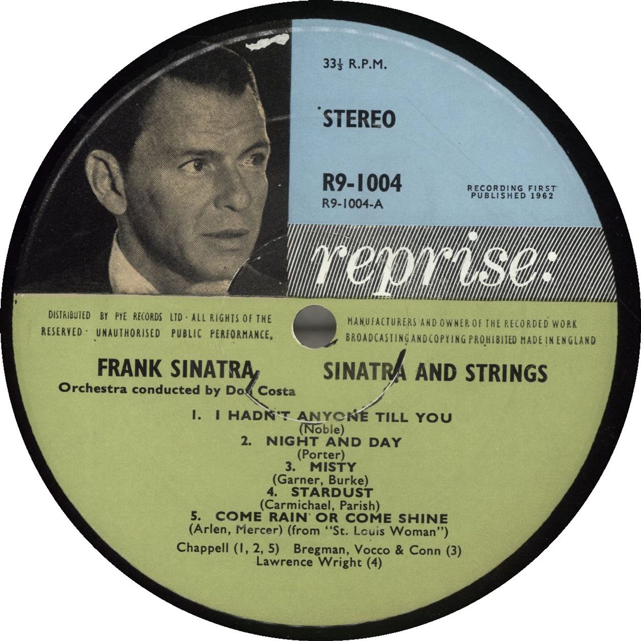 Frank Sinatra Sinatra & Strings UK Vinyl LP