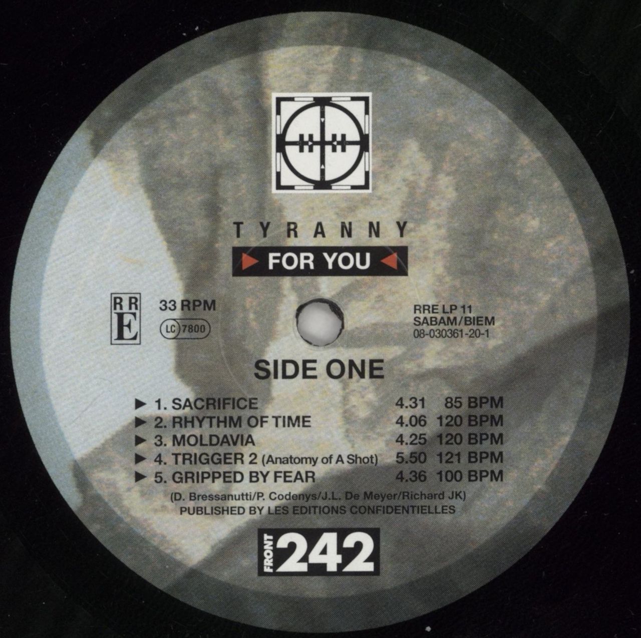 Front 242 Tyranny US Vinyl LP