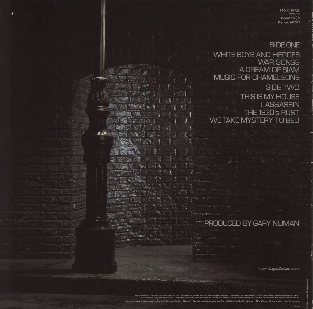 Gary Numan I, Assassin German Vinyl LP