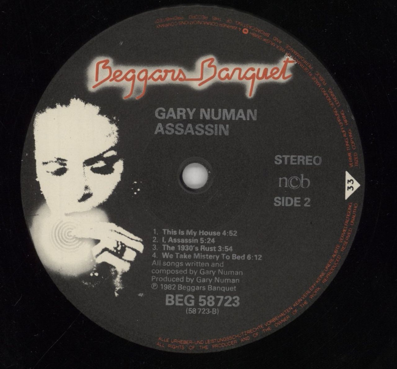 Gary Numan I, Assassin German Vinyl LP