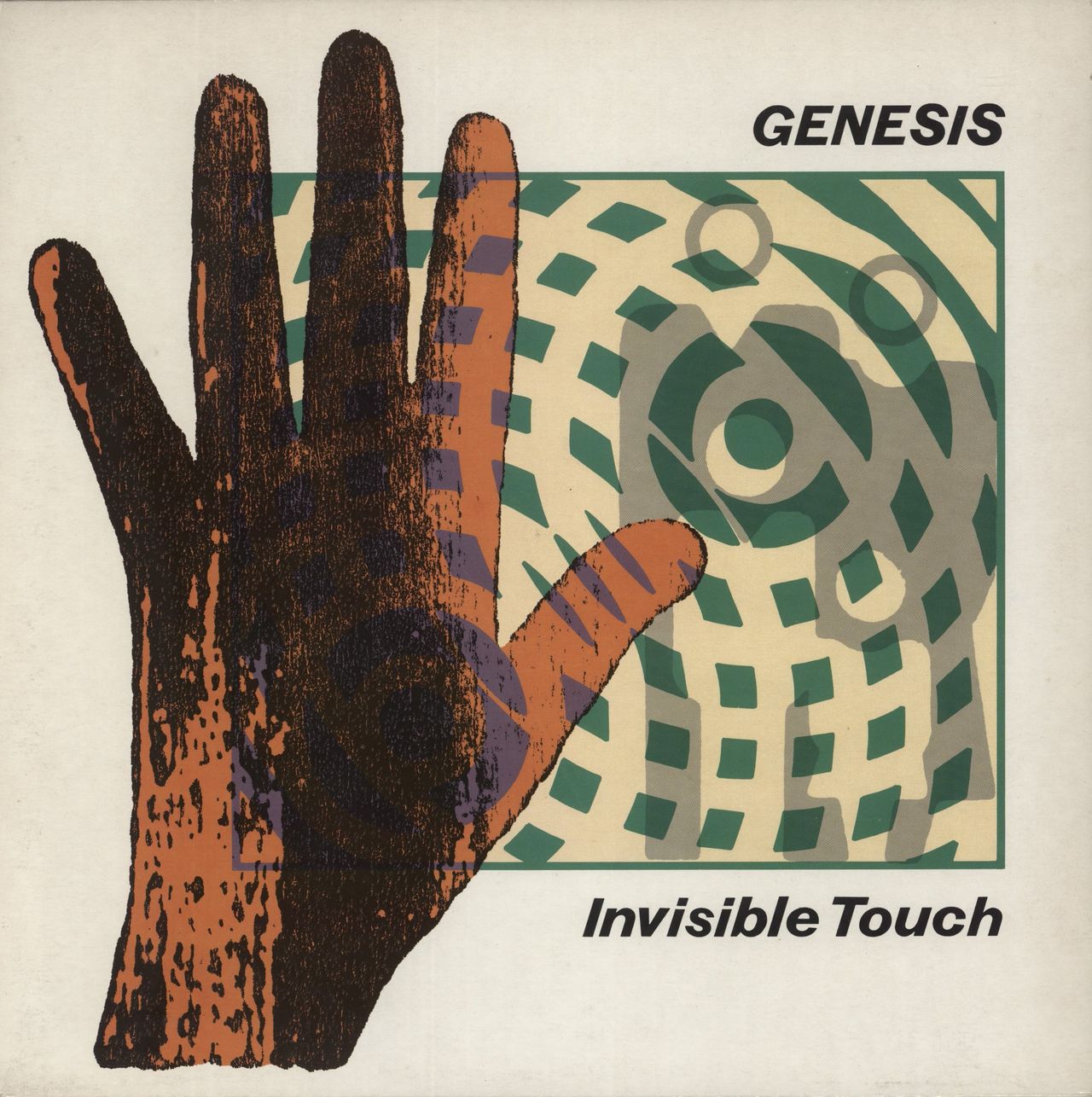 Genesis Invisible Touch - Embossed Sleeve UK Vinyl LP