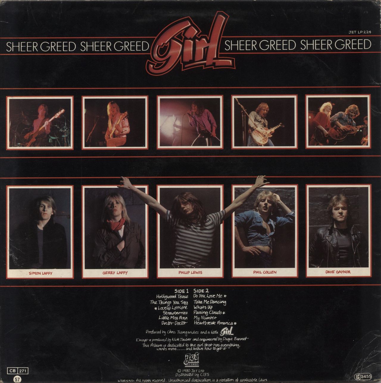 Girl Sheer Greed UK Vinyl LP