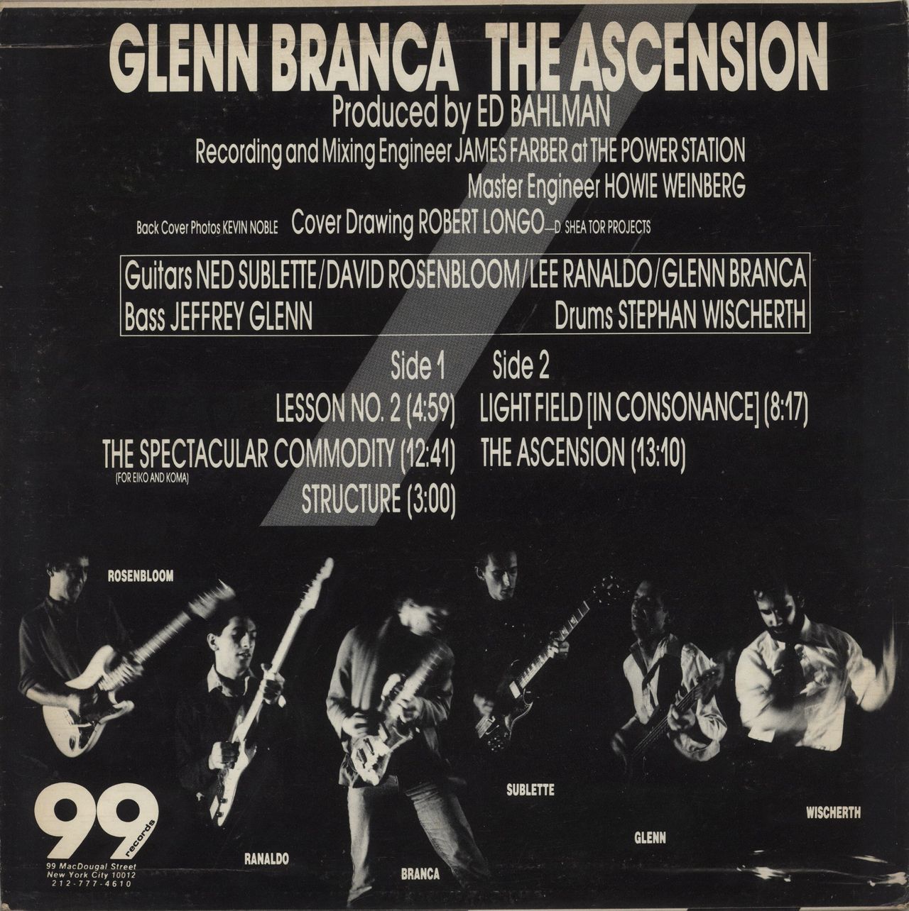 Glenn Branca The Ascension US Vinyl LP