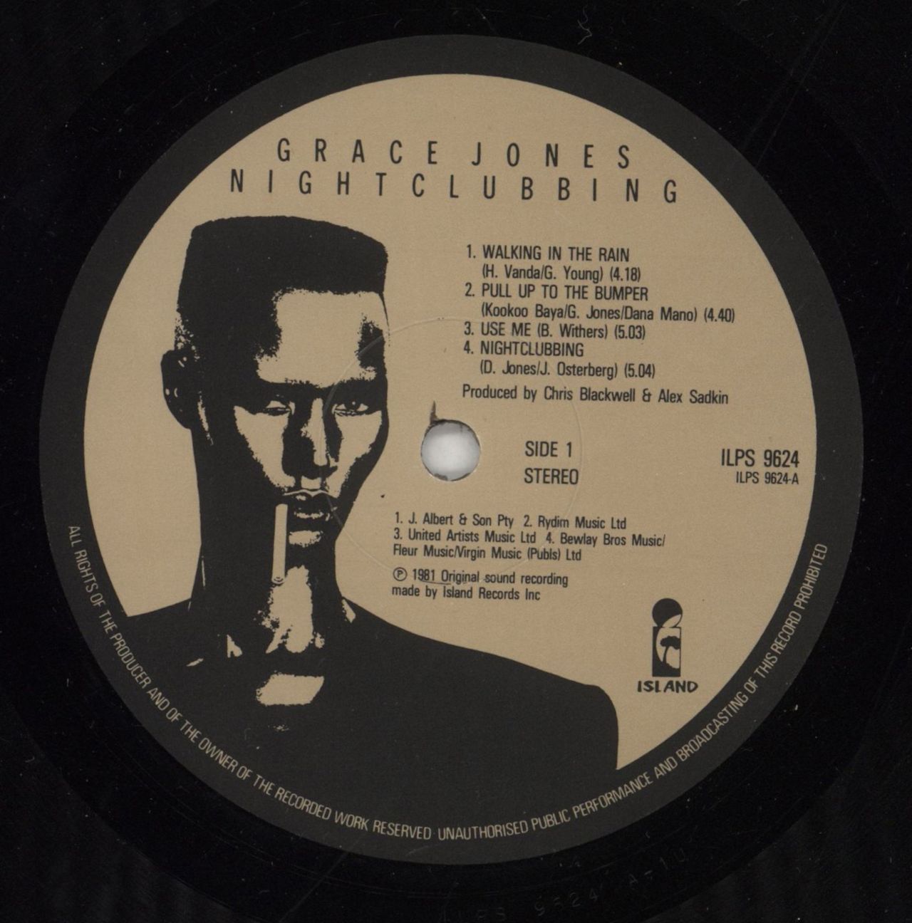Grace Jones Nightclubbing + Shrink UK Vinyl LP