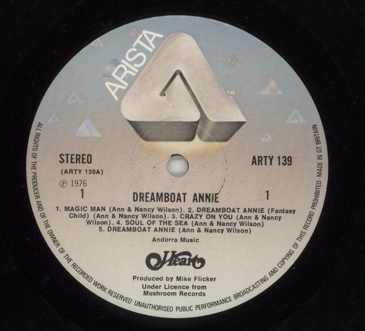 Heart Dreamboat Annie UK Vinyl LP