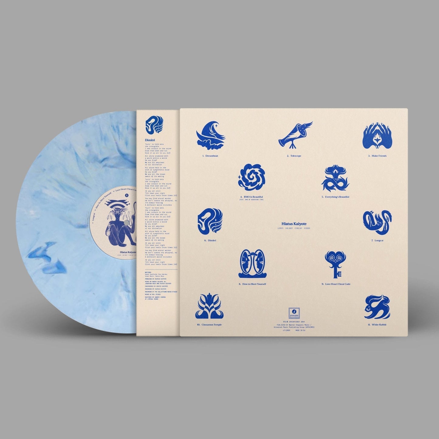 Hiatus Kaiyote - Love Heart Cheat Code - Blue & White Marble Vinyl LP Record