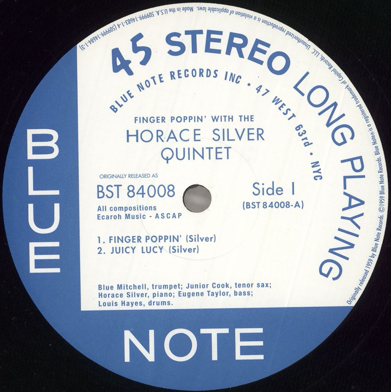Horace Silver Finger Poppin' - 45RPM 180 Gram US 2-LP vinyl set