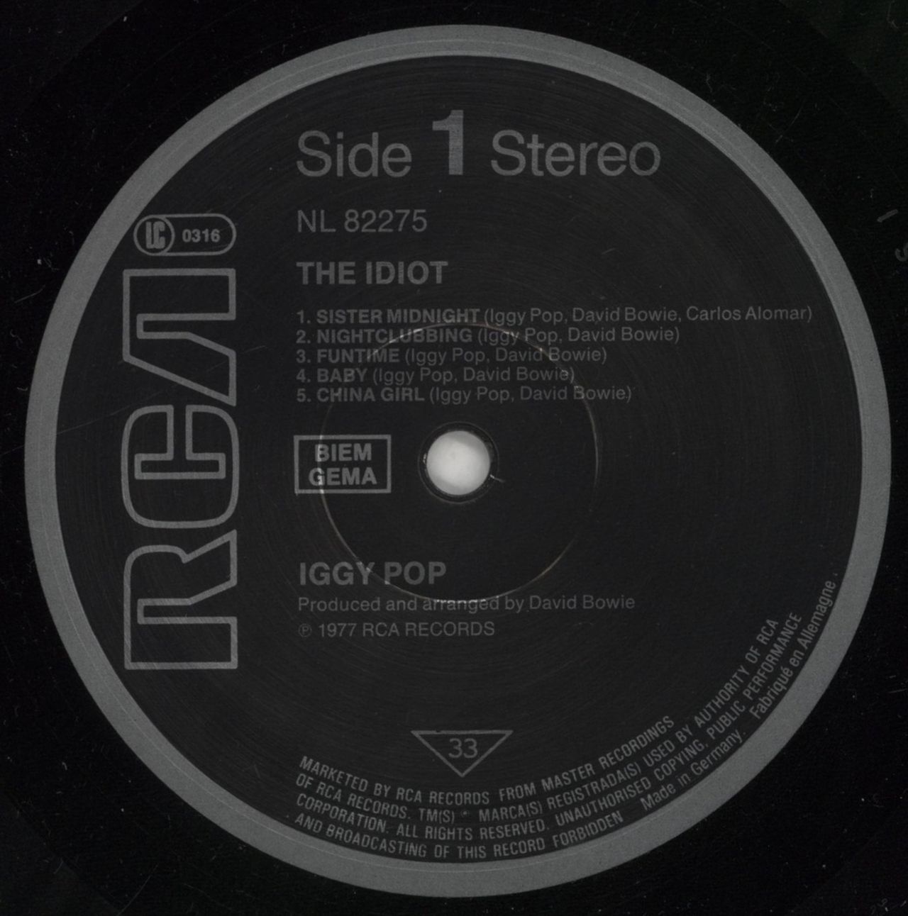 Iggy Pop The Idiot - barcode sleeve - Shrink German Vinyl LP